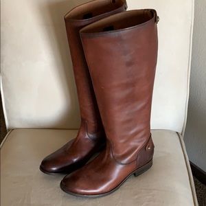Frye Mellisa Button Back Zip Boot in Brown - new